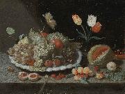 Jan Van Kessel Still life with grapes and other fruit on a platter china oil painting artist